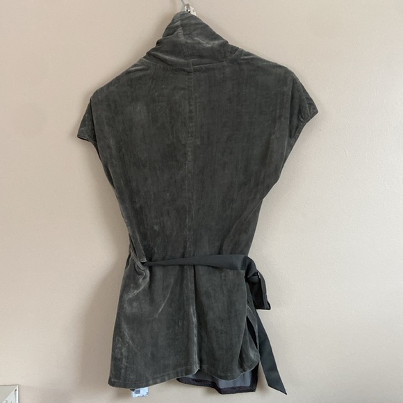 RICK OWENS- Velvet Wrap Biker Top - Picture 7 of 16